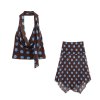 Women's European and American style hanging neck top+irregular skirt set