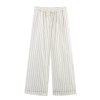 Women's European and American style striped shirt+striped pants set