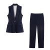 Women's European and American style sleeveless vest+casual pants set