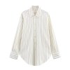 Women's European and American style striped shirt+striped pants set