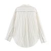 Women's European and American style striped shirt+striped pants set